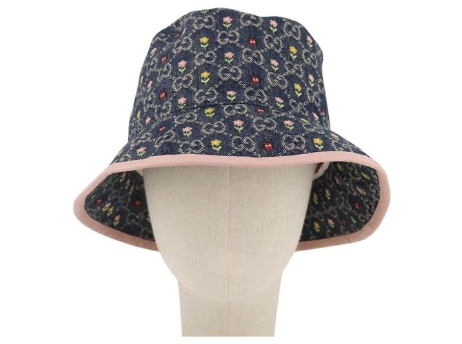 GUCCI GG Canvas Bucket Hat Denim M Blue Auth 203845M Blau - Ansicht 2