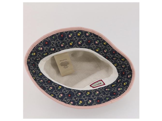 GUCCI GG Canvas Bucket Hat Denim M Blue Auth 203845M Blau - Ansicht 7
