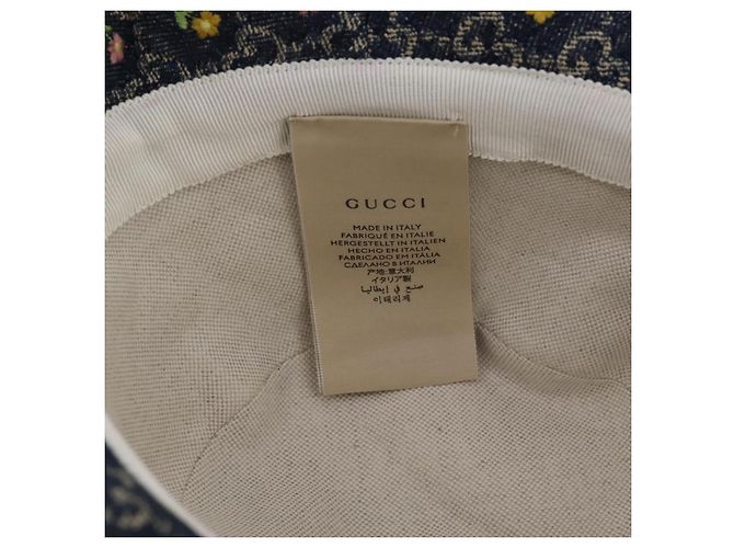 GUCCI GG Canvas Bucket Hat Denim M Blue Auth 203845M Blau - Ansicht 9
