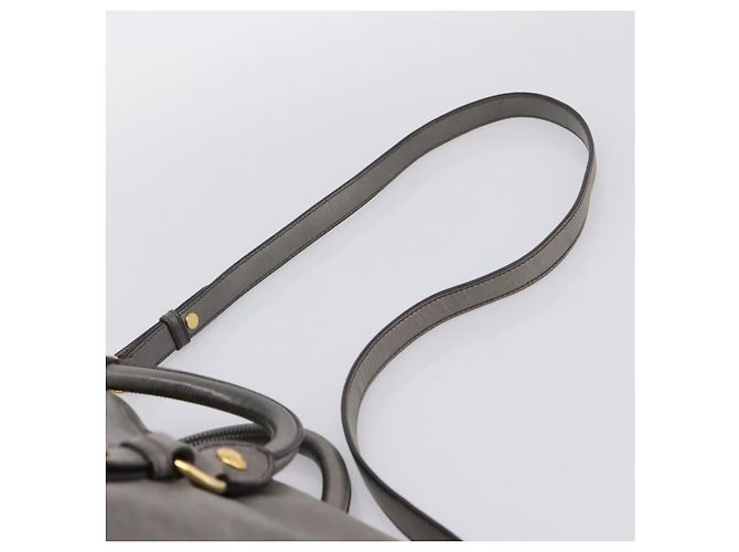 Borsa a mano Miu Miu in pelle 2way Grigio Oro Auth yk20941M Marrone D'oro - vista 15