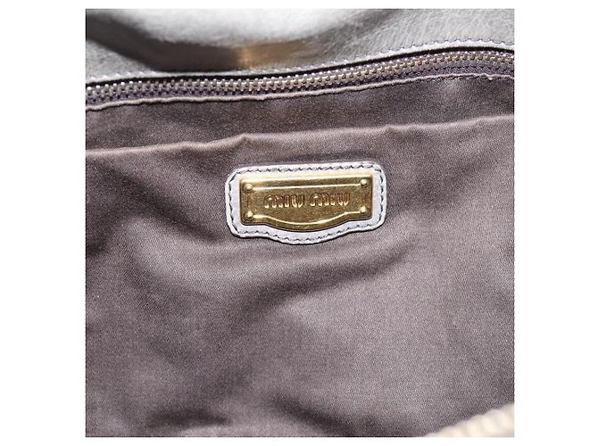 Borsa a mano Miu Miu in pelle 2way Grigio Oro Auth yk20941M Marrone D'oro - vista 20