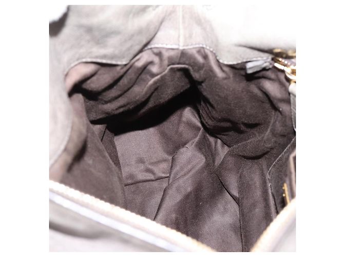 Borsa a mano Miu Miu in pelle 2way Grigio Oro Auth yk20941M Marrone D'oro - vista 22