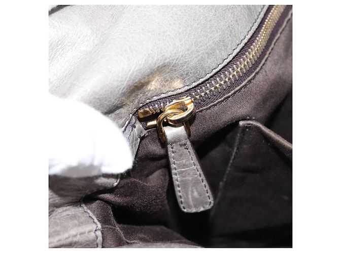 Borsa a mano Miu Miu in pelle 2way Grigio Oro Auth yk20941M Marrone D'oro - vista 24