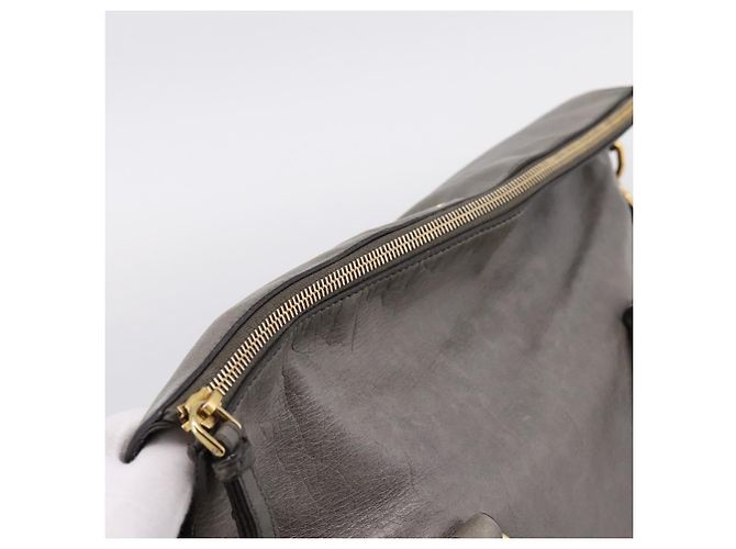 Borsa a mano Miu Miu in pelle 2way Grigio Oro Auth yk20941M Marrone D'oro - vista 7