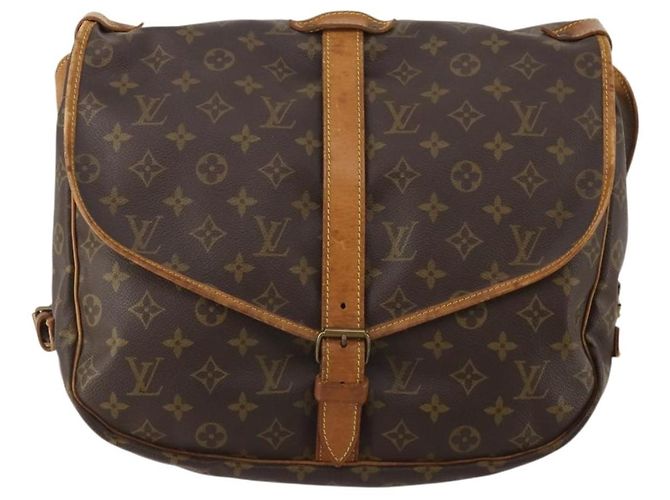 Borsa a tracolla LOUIS VUITTON Monogram Saumur 35 M42254 LV Auth 198486 Monogramma - vista 13