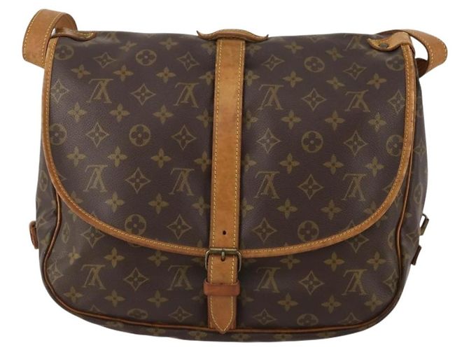 Borsa a tracolla LOUIS VUITTON Monogram Saumur 35 M42254 LV Auth 198486 Monogramma - vista 2