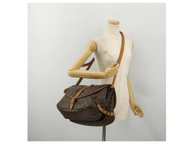 Borsa a tracolla LOUIS VUITTON Monogram Saumur 35 M42254 LV Auth 198486 Monogramma - vista 29