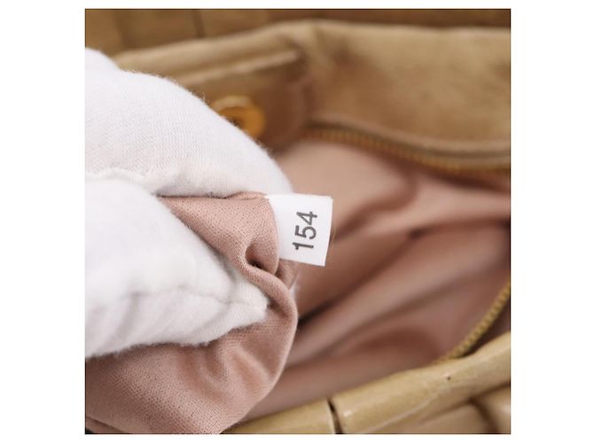 Borsa a mano Miu Miu in pelle 2way Beige Gold Auth am12661V D'oro - vista 12