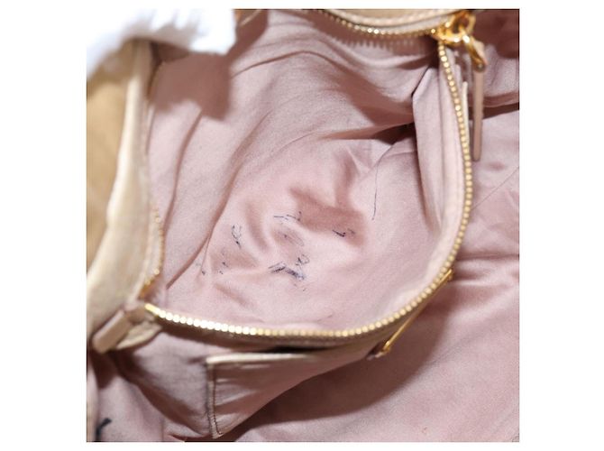Borsa a mano Miu Miu in pelle 2way Beige Gold Auth am12661V D'oro - vista 25