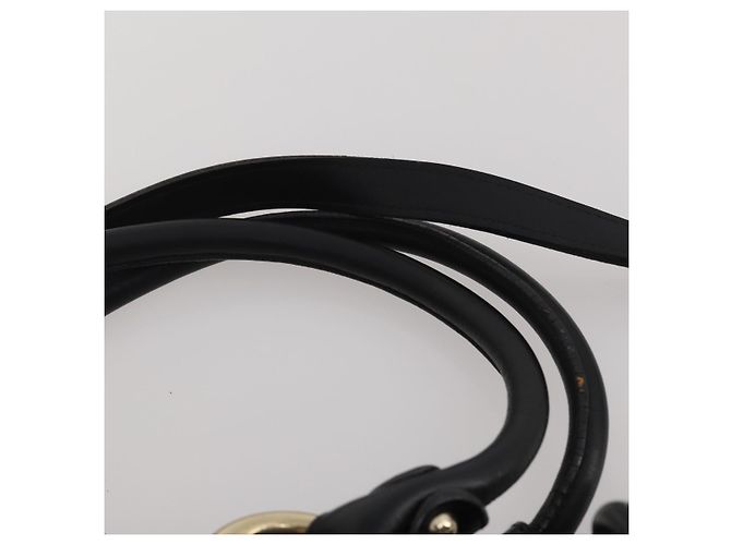 Bolsa de mão BALLY em couro 2way Preta Dourada Auth mr2891 Preto Dourado - vista 10