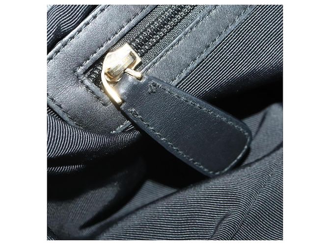 Bolsa de mão BALLY em couro 2way Preta Dourada Auth mr2891 Preto Dourado - vista 21