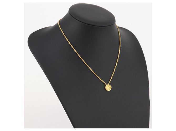Collana Christian Dior metallo Gold Tone Auth 203858 - vista 14