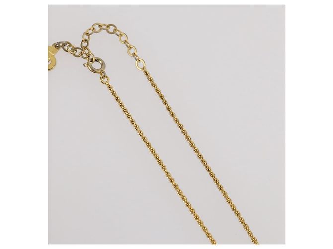 Collana Christian Dior metallo Gold Tone Auth 203858 - vista 6