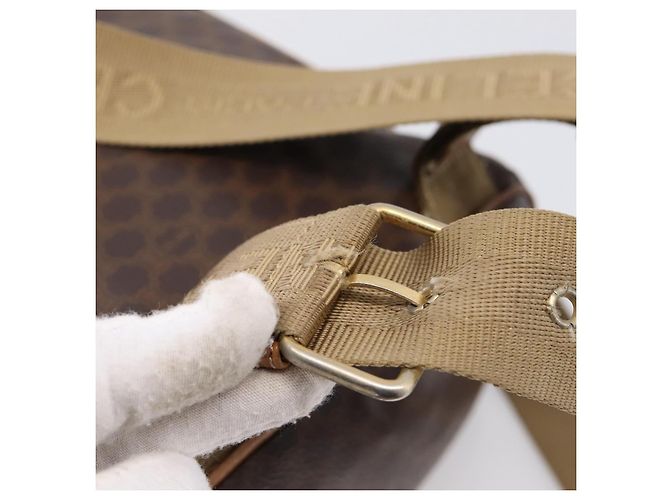 Céline CELINE Macadam Rucksack PVC Leather Brown Gold Tone Auth ka6222 Braun - Ansicht 12