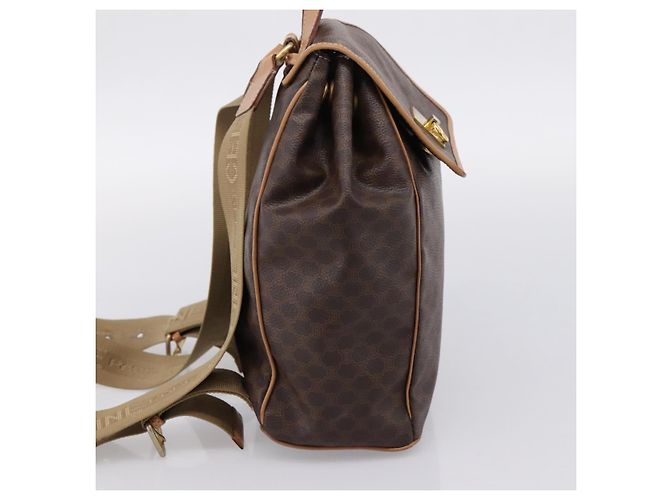 Céline CELINE Macadam Rucksack PVC Leather Brown Gold Tone Auth ka6222 Braun - Ansicht 4