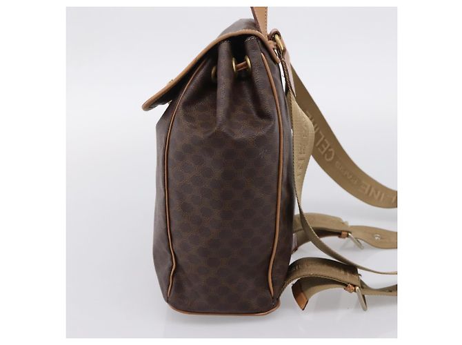 Céline CELINE Macadam Rucksack PVC Leather Brown Gold Tone Auth ka6222 Braun - Ansicht 5