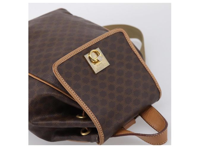 Céline CELINE Macadam Rucksack PVC Leather Brown Gold Tone Auth ka6222 Braun - Ansicht 6