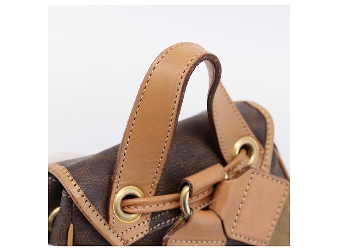 Céline CELINE Macadam Rucksack PVC Leather Brown Gold Tone Auth ka6222 Braun - Ansicht 7