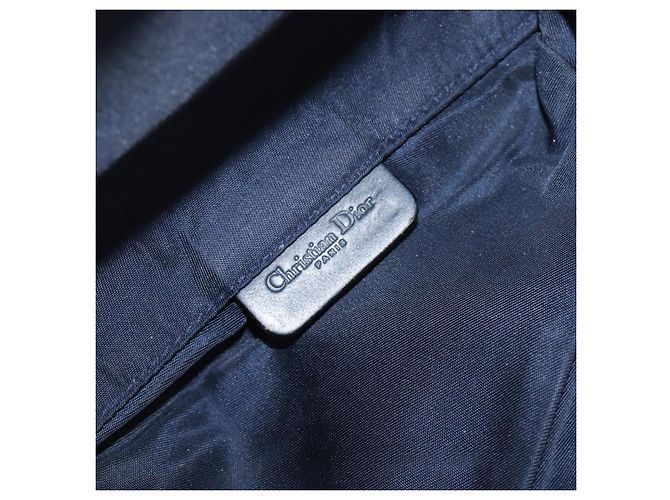 Pouch Saddle Christian Dior Trotter Canvas Navy Tono Oro Auth ar14184 Blu navy - Ansicht 16