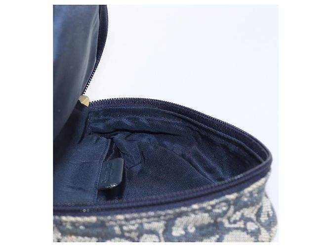 Pouch Saddle Christian Dior Trotter Canvas Navy Tono Oro Auth ar14184 Blu navy - Ansicht 18