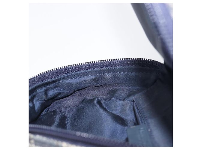 Pouch Saddle Christian Dior Trotter Canvas Navy Tono Oro Auth ar14184 Blu navy - Ansicht 19