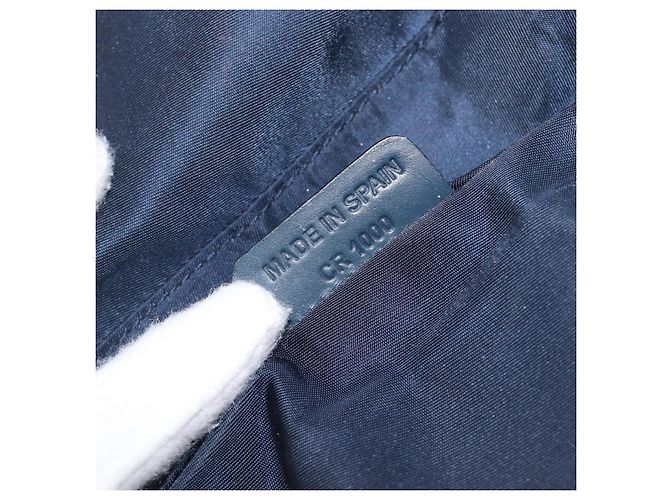Pouch Saddle Christian Dior Trotter Canvas Navy Tono Oro Auth ar14184 Blu navy - Ansicht 21