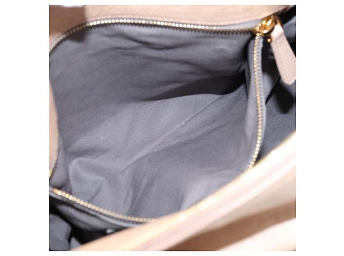 Borsa a Mano Miu Miu Vitellolux 2way Beige Gold Auth 204167V D'oro - vista 25