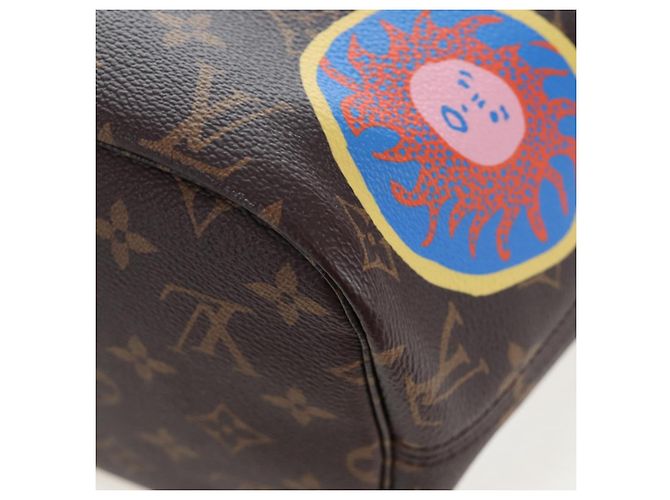 LOUIS VUITTON Yayoi Kusama Face Neverfull MM Tote Bag M46447 LV Auth 203277SAV Monogramma - vista 17