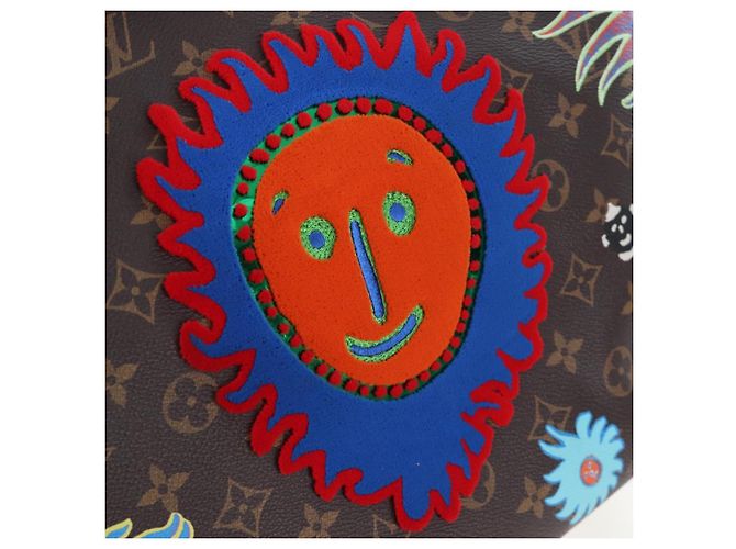 LOUIS VUITTON Yayoi Kusama Face Neverfull MM Tote Bag M46447 LV Auth 203277SAV Monogramma - vista 19