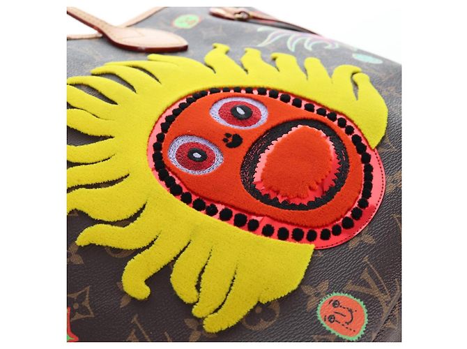 LOUIS VUITTON Yayoi Kusama Face Neverfull MM Tote Bag M46447 LV Auth 203277SAV Monogramma - vista 20