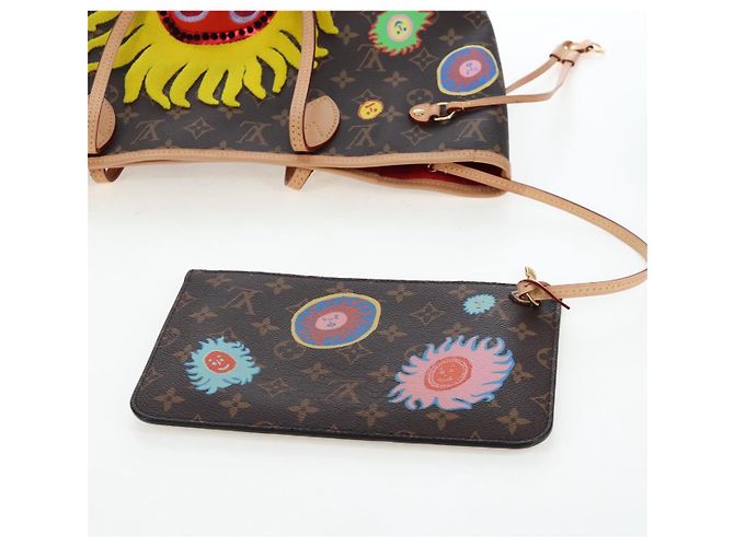 LOUIS VUITTON Yayoi Kusama Face Neverfull MM Tote Bag M46447 LV Auth 203277SAV Monogramma - vista 23