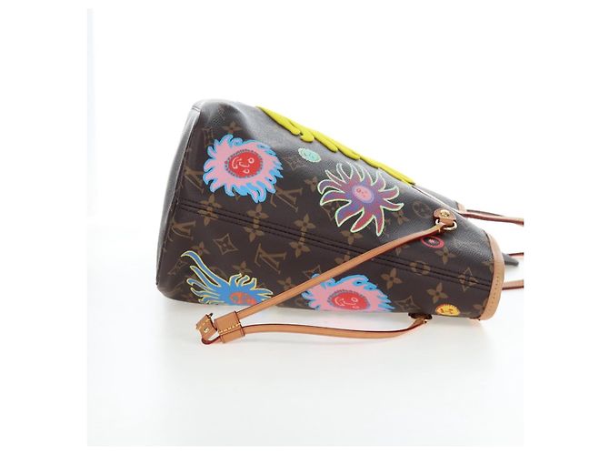 LOUIS VUITTON Yayoi Kusama Face Neverfull MM Tote Bag M46447 LV Auth 203277SAV Monogramma - vista 4