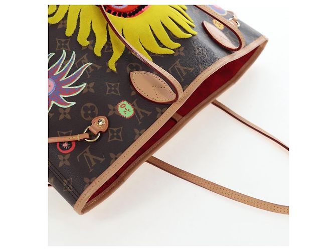 LOUIS VUITTON Yayoi Kusama Face Neverfull MM Tote Bag M46447 LV Auth 203277SAV Monogramma - vista 6