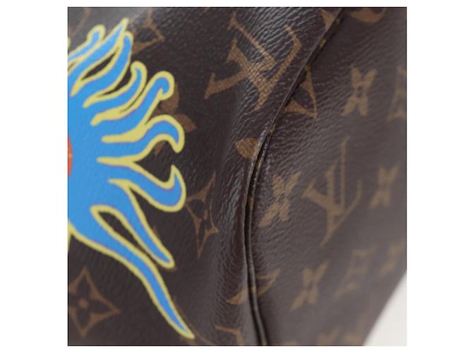 LOUIS VUITTON Yayoi Kusama Face Neverfull MM Tote Bag M46447 LV Auth 203277SAV Monogramma - vista 9