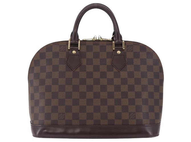 Borsa a mano LOUIS VUITTON Damier Ebene Alma N51131 LV Auth 205811A - vista 13