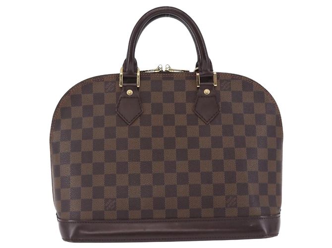 Borsa a mano LOUIS VUITTON Damier Ebene Alma N51131 LV Auth 205811A - vista 2