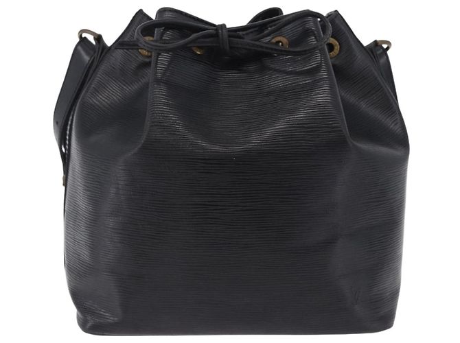 Borsa a tracolla LOUIS VUITTON Epi Petit Noe Nera M44102 LV Auth 205071A Nero - vista 13