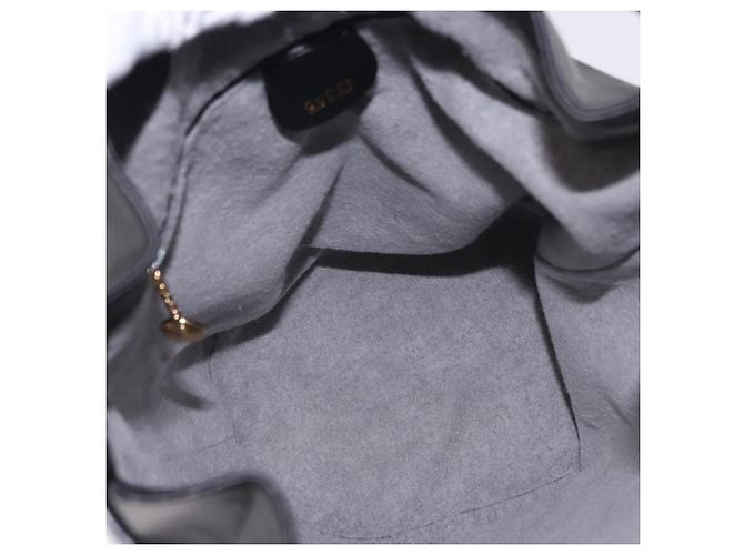 Bolso GUCCI Web Sherry Line de cuero modelo Randonnee Negro Oro Auténtico am12607V Dorado - vista 17