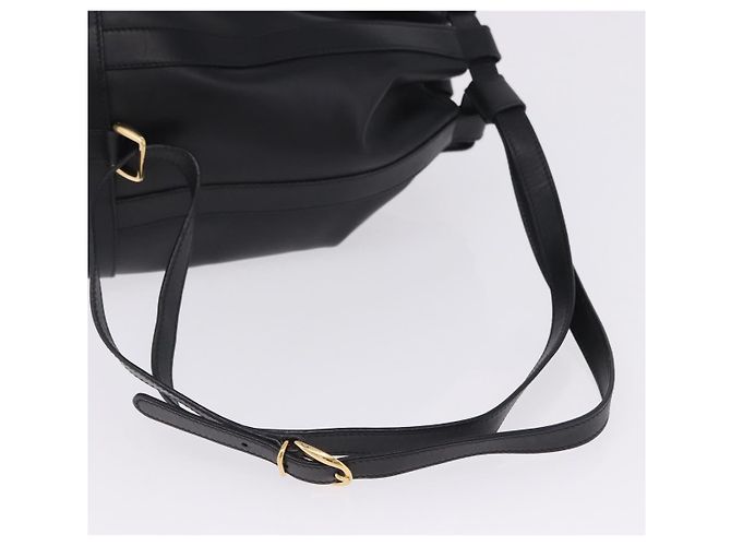 Bolso GUCCI Web Sherry Line de cuero modelo Randonnee Negro Oro Auténtico am12607V Dorado - vista 7