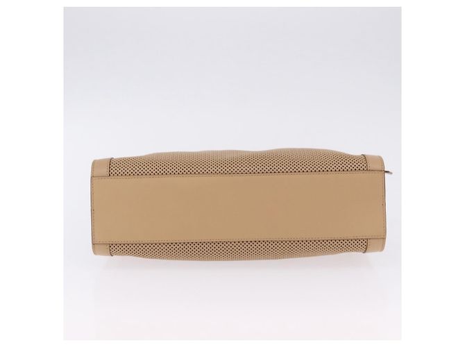 Sac à épaule GUCCI en cuir beige et or 92706 Auth 205079 Doré - vue 12