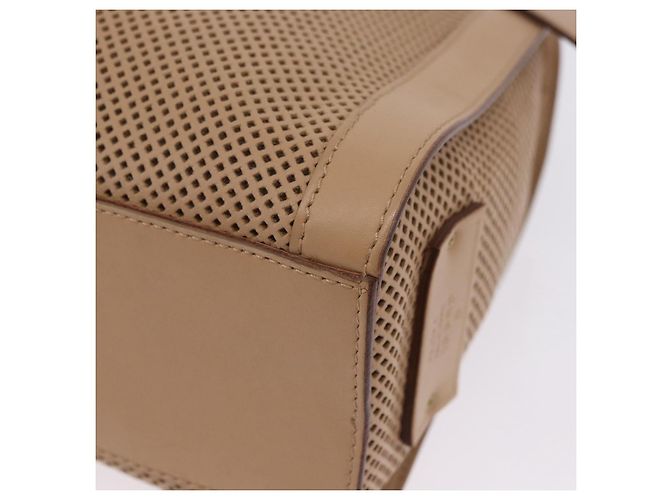 Sac à épaule GUCCI en cuir beige et or 92706 Auth 205079 Doré - vue 14