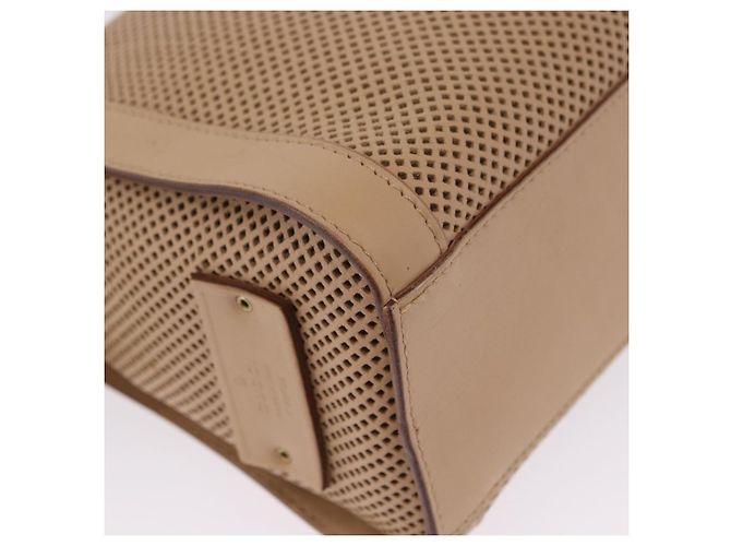 Sac à épaule GUCCI en cuir beige et or 92706 Auth 205079 Doré - vue 15