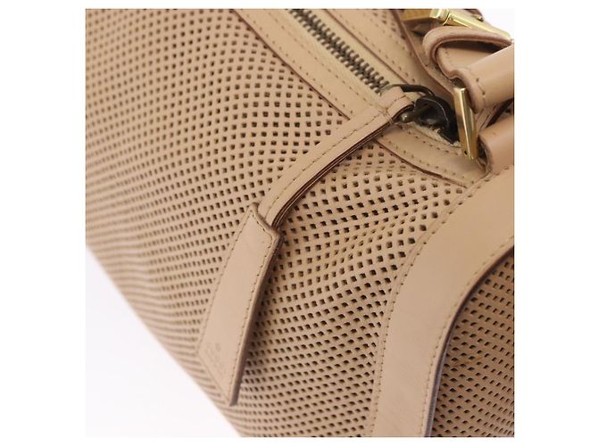 Sac à épaule GUCCI en cuir beige et or 92706 Auth 205079 Doré - vue 18