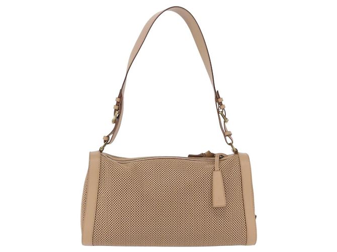 Sac à épaule GUCCI en cuir beige et or 92706 Auth 205079 Doré - vue 2