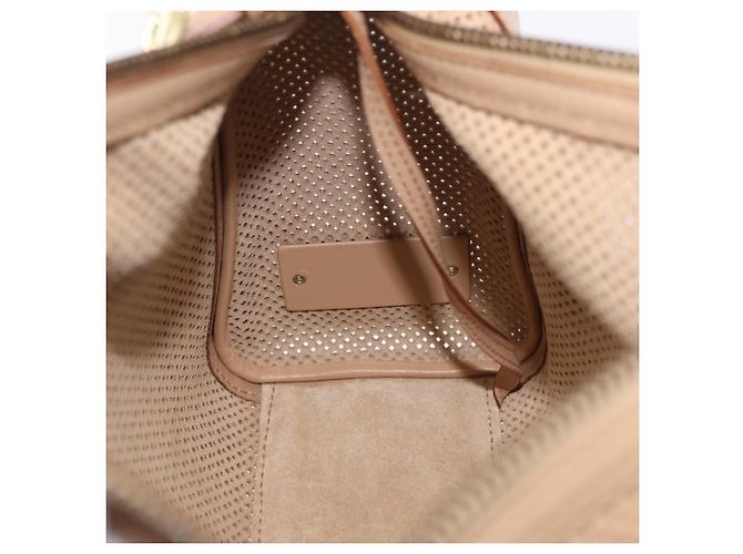 Sac à épaule GUCCI en cuir beige et or 92706 Auth 205079 Doré - vue 20