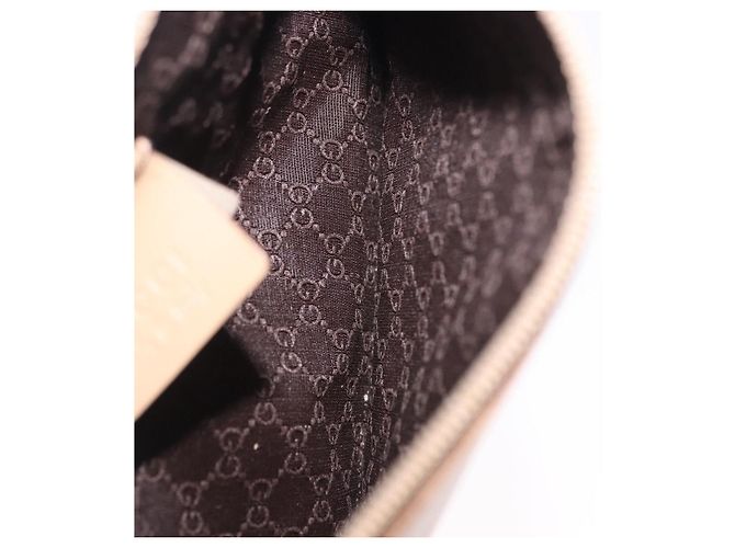 Sac à épaule GUCCI en cuir beige et or 92706 Auth 205079 Doré - vue 24