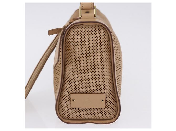 Sac à épaule GUCCI en cuir beige et or 92706 Auth 205079 Doré - vue 4