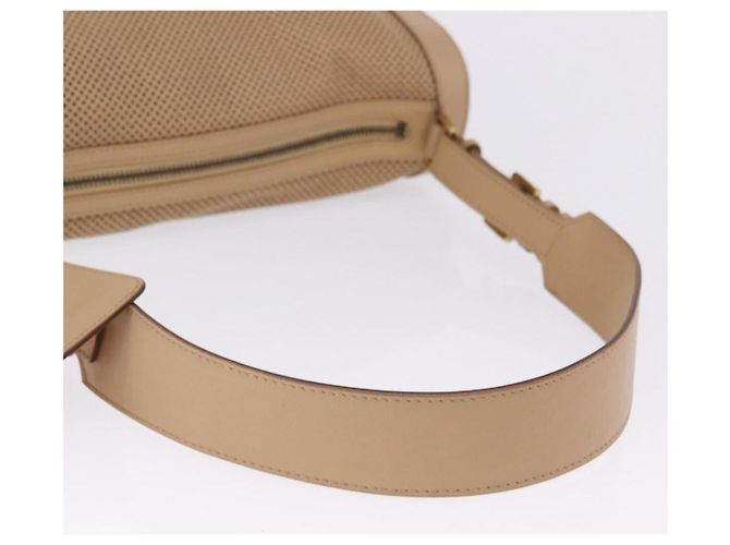 Sac à épaule GUCCI en cuir beige et or 92706 Auth 205079 Doré - vue 7