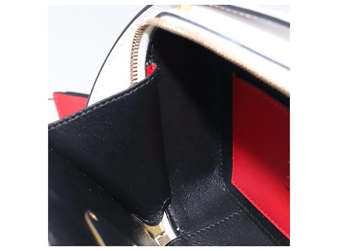 Borsa a tracolla VALENTINO in pelle bianca e oro Auth 202663A Bianco D'oro - vista 24