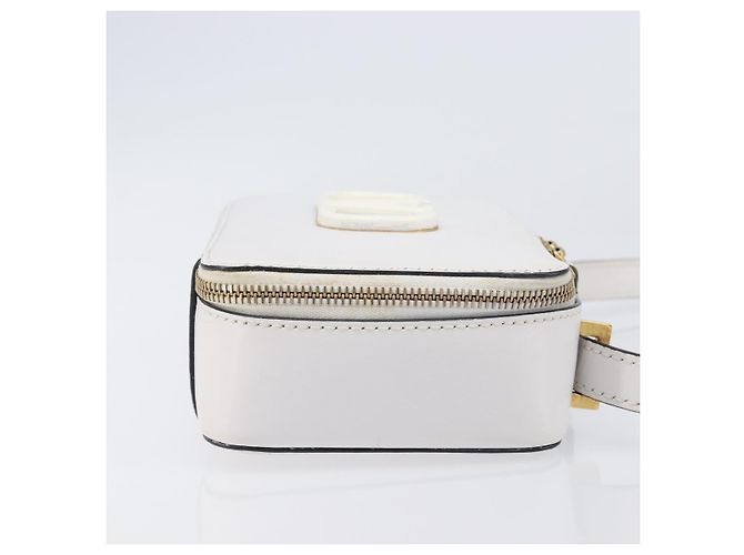 Borsa a tracolla VALENTINO in pelle bianca e oro Auth 202663A Bianco D'oro - vista 3